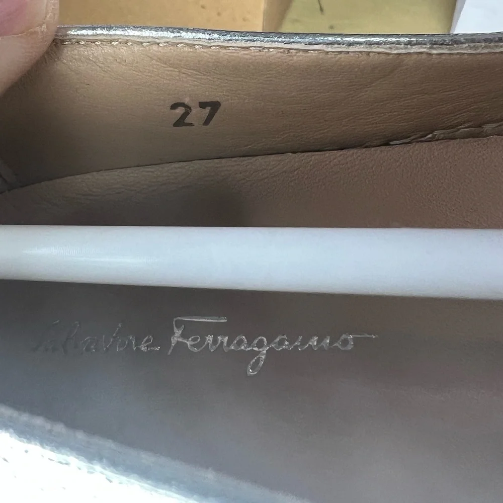 Salvatore Ferragamo Novello Leather Big Kids Sneakers
